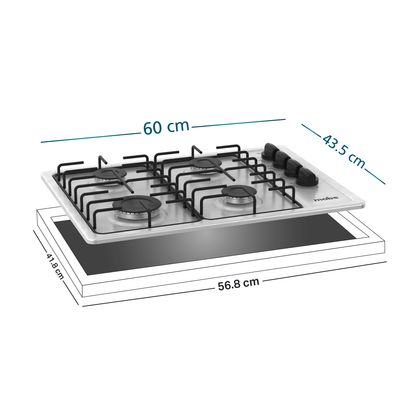 Imagen 2 del producto Encimera a Gas 4 platos 60cm Inox CMG6044SD-1CL