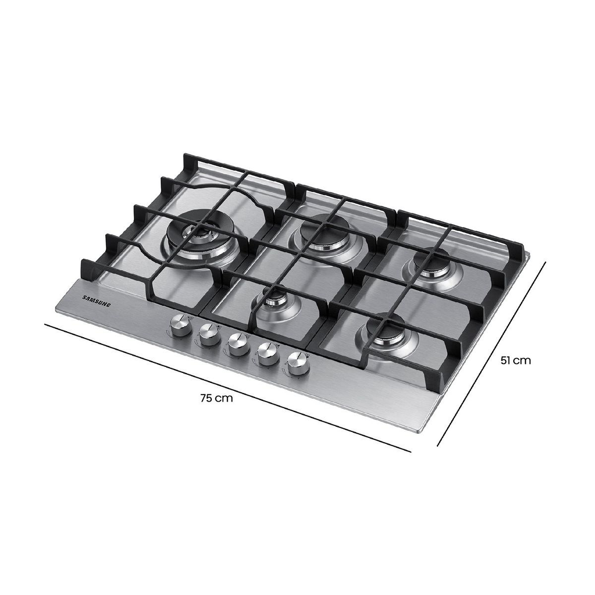 SAMSUNG - Encimera a Gas 5 Quemadores Gris