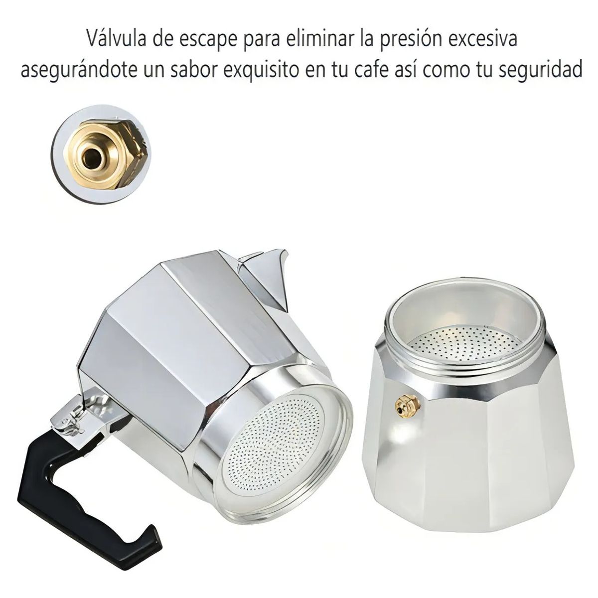 GENERICO - Cafetera Italiana Aluminio Express 9 Tazas