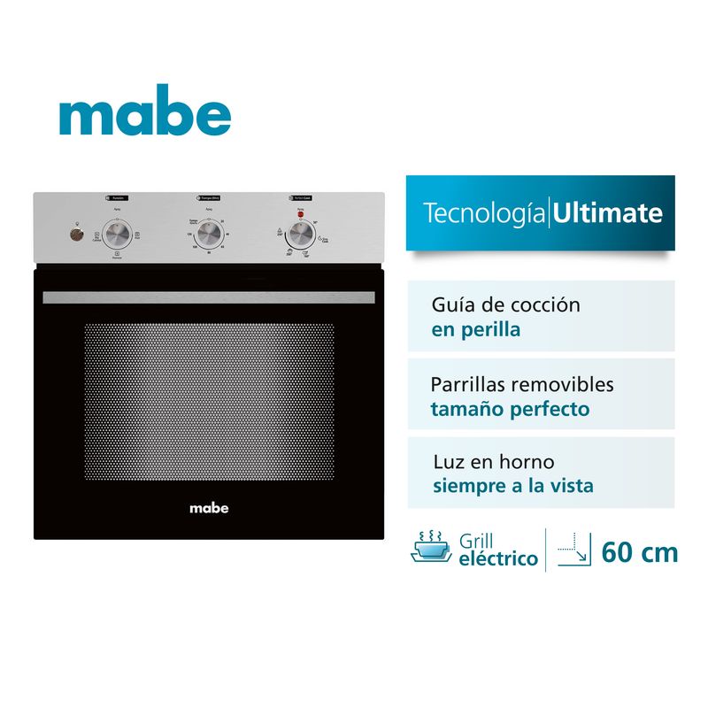 MABE - Horno eléctrico empotrable 59L 220V 60cm HM6031EXAI0 Mabe