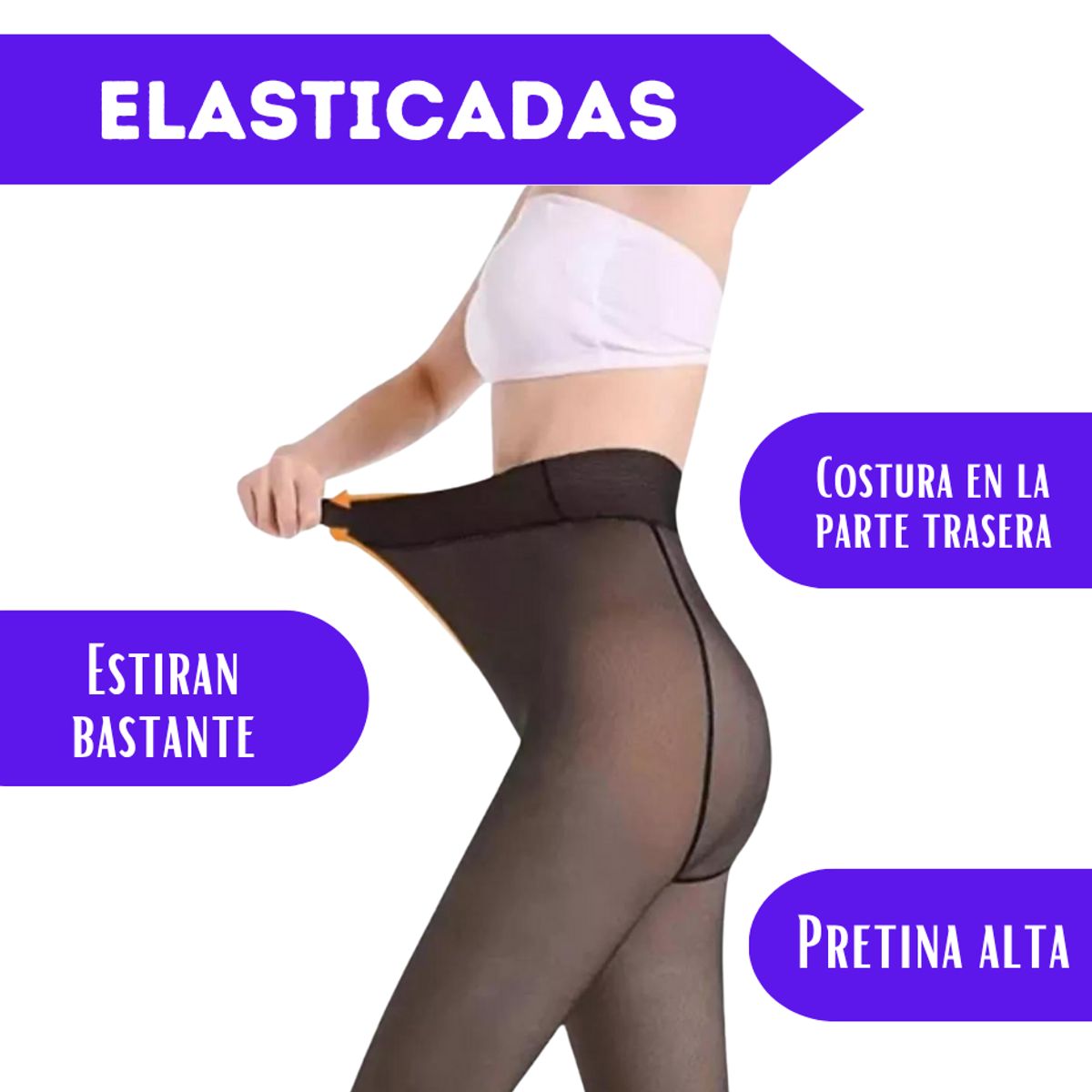 GARSIL - Calza De Dama Efecto Panty Piel De Chiporro
