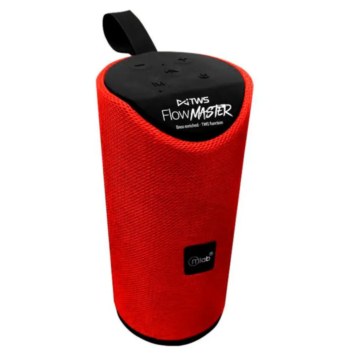 MLAB - Parlante Bluetooth 20W Recargable Rojo Flow Master 8858