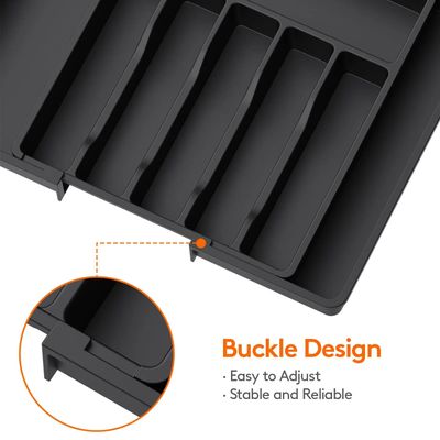 Imagen 2 del producto Organizador De Cubierto Extensible Ajustable 8 Compartimientos Negro