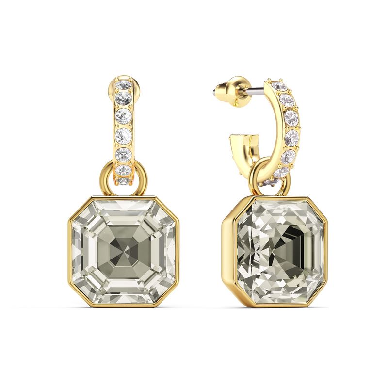 BLOOM CRYSTAL - Aros colgantes Eternity & Charms Asscher Cut Cristal Plateado