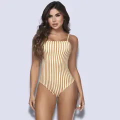 CHAMELA - Traje de Baño Rayas con Control de Abdomen 44265