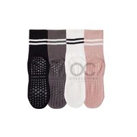Calcetines Antideslizantes Algodon Yoga Fitness Set 4 Pares