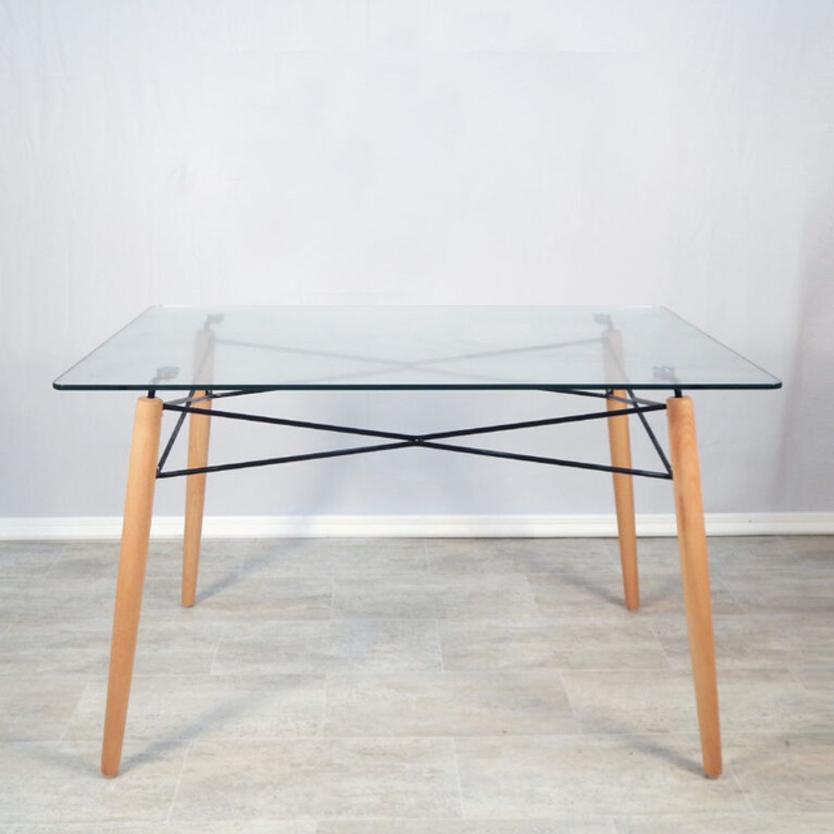 HABITA2 CHILE - COMEDOR CHARLES TERCIOPELO 140 CM - 6 PUESTO GRIS…