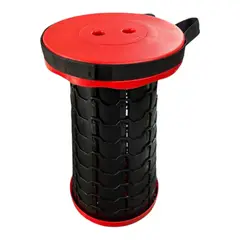 GENERICO - Piso Taburete Retráctil Altura Ajustable y Portátil - NegroRojo