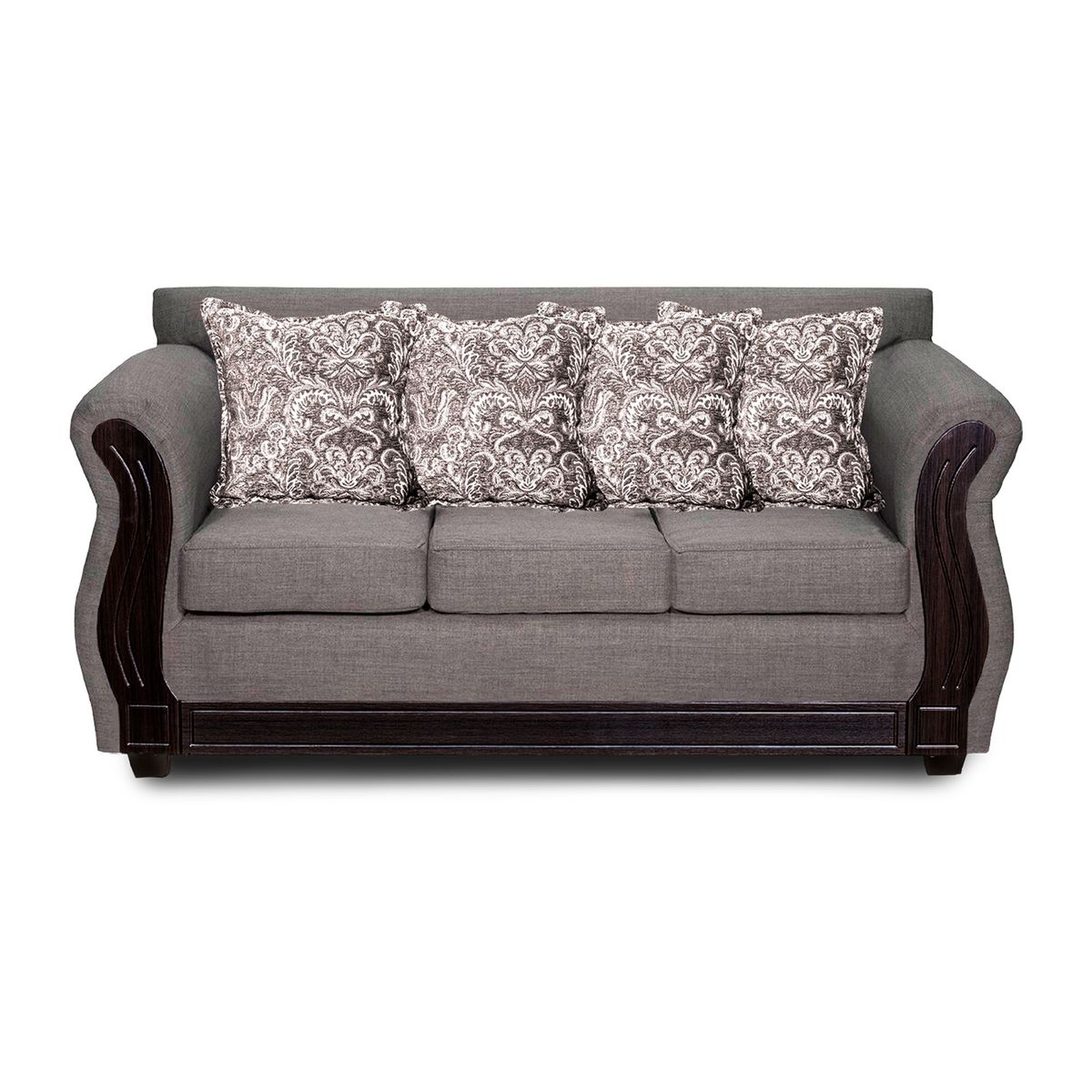 ADONIS LEUDH - Sofá 3 Presonas Caburgua Tela Lisa Gris Medio