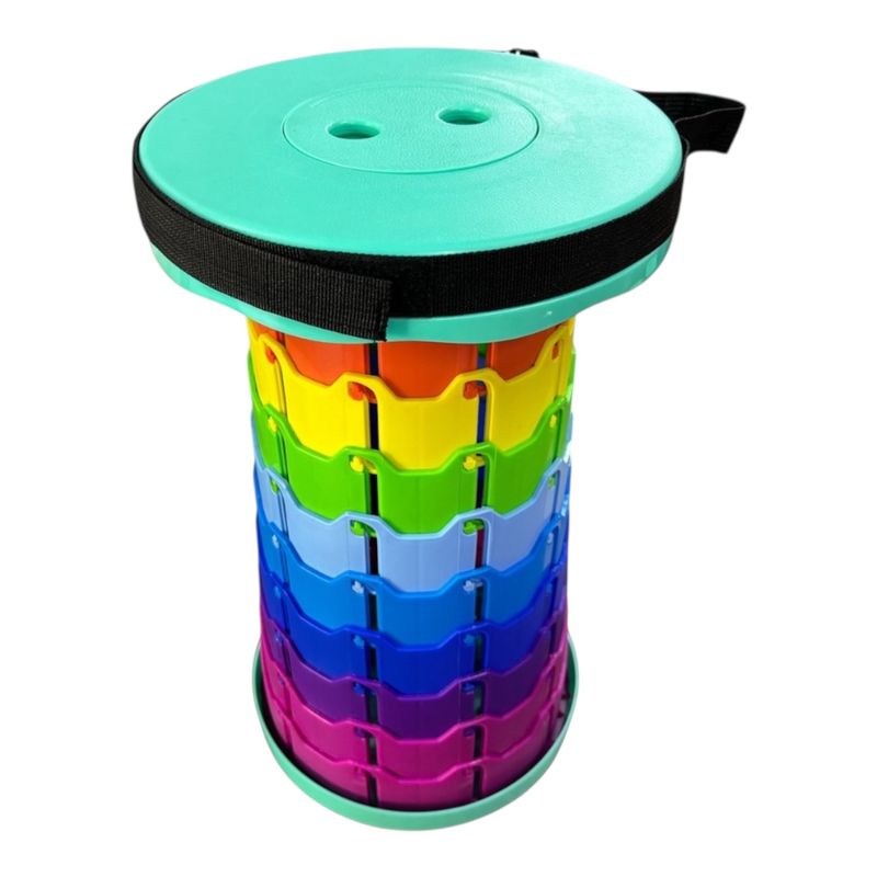 GENERICO - Piso Taburete Retráctil Altura Ajustable y Portátil - Verde Multicolor