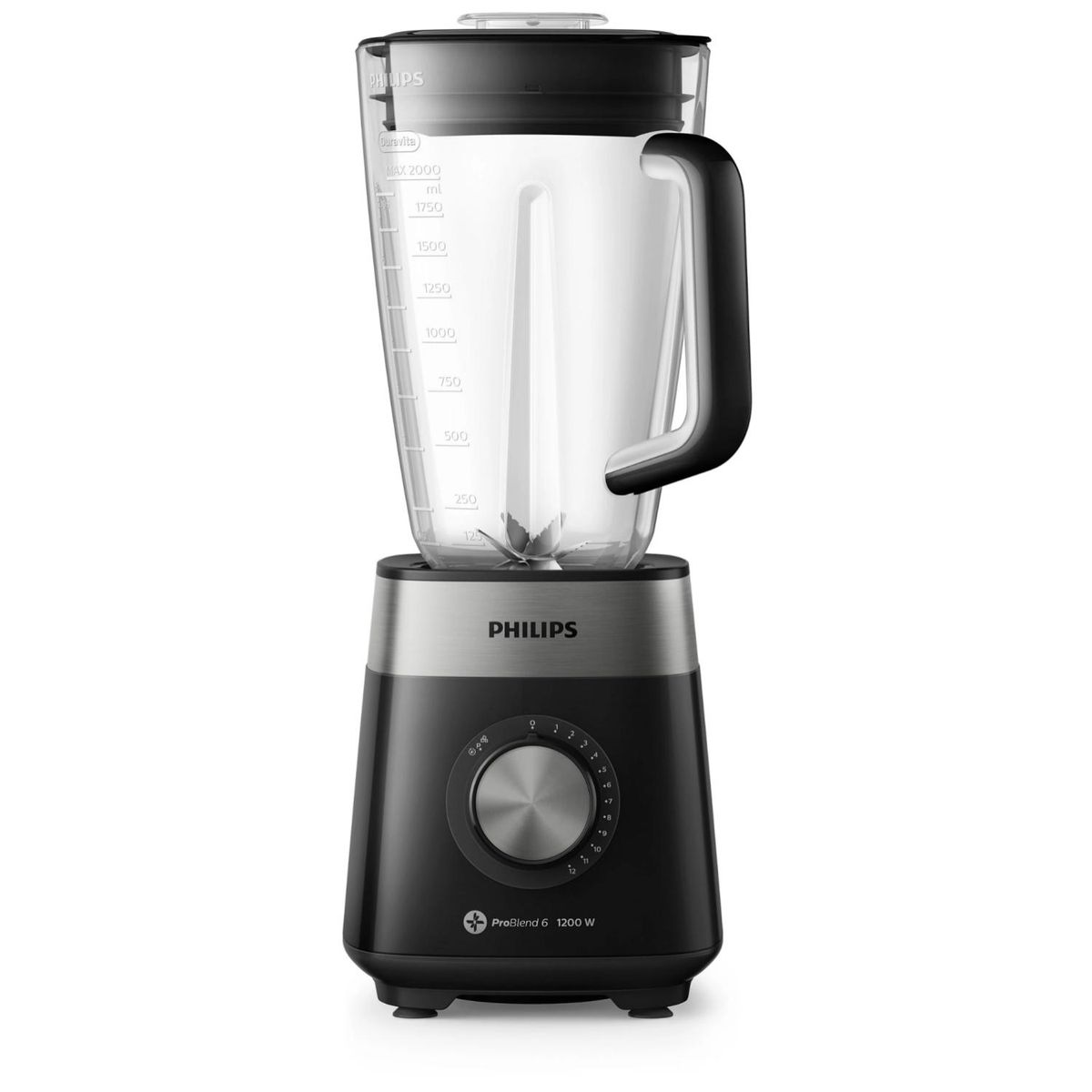 PHILIPS - Licuadora Jarra Vidrio 3L 1200W Negro HR2242