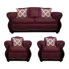 AMERICA DECORA - Living 3-1-1 Grand Santi Envejecido Burdeo