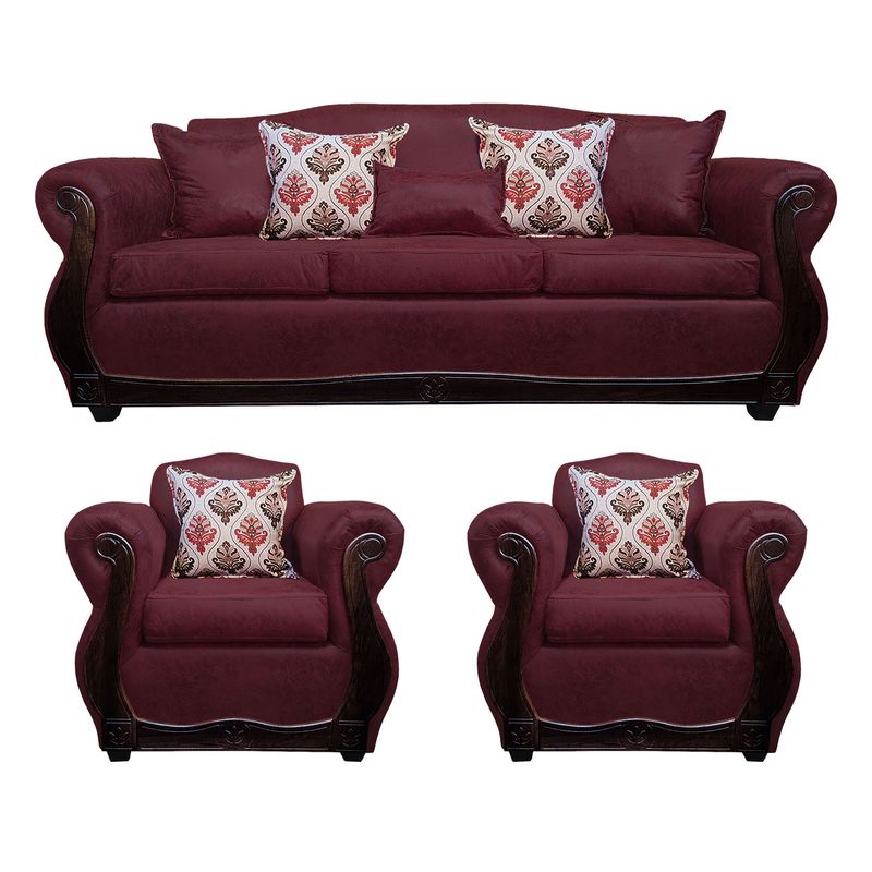 AMERICA DECORA - Living 4-1-1 Grand Santi Envejecido Burdeo