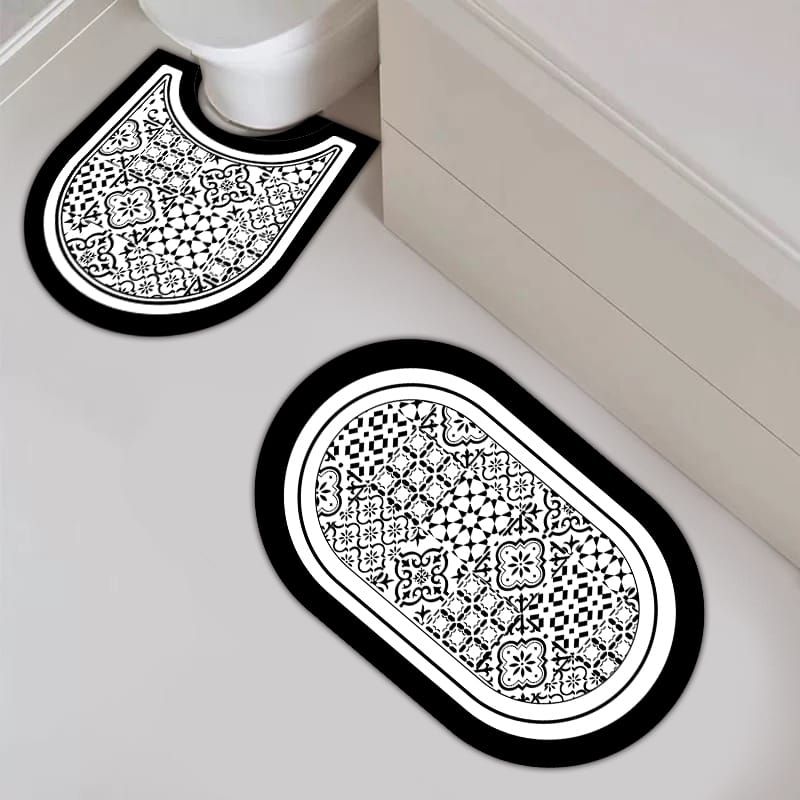GENERICO - Set 2 Piezas Piso de Baño Alfombrilla de Soft Diatoms Diseños