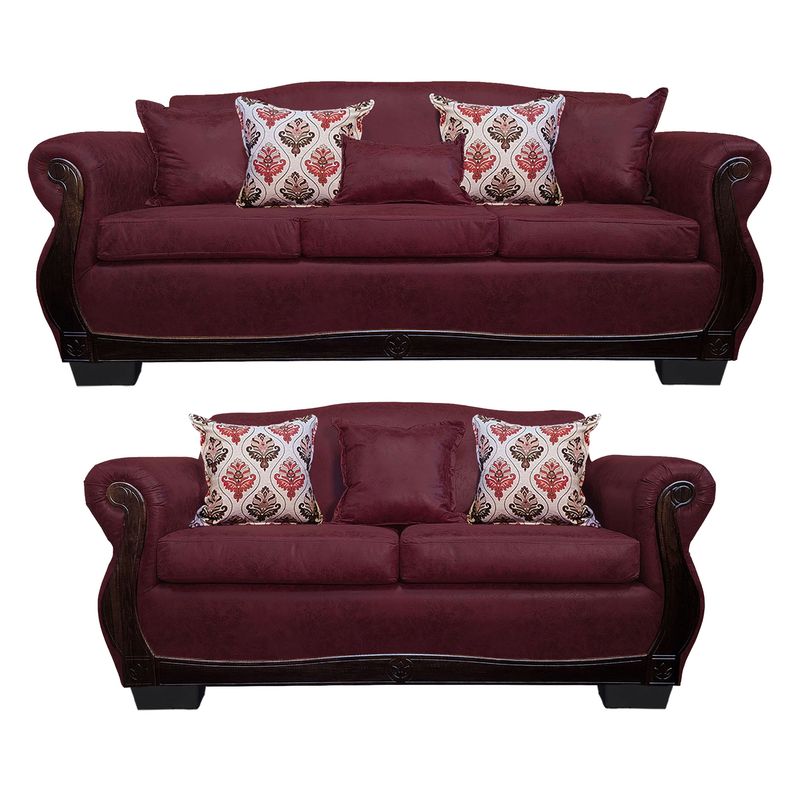 AMERICA DECORA - Living 4-3 Grand Santi Envejecido Burdeo