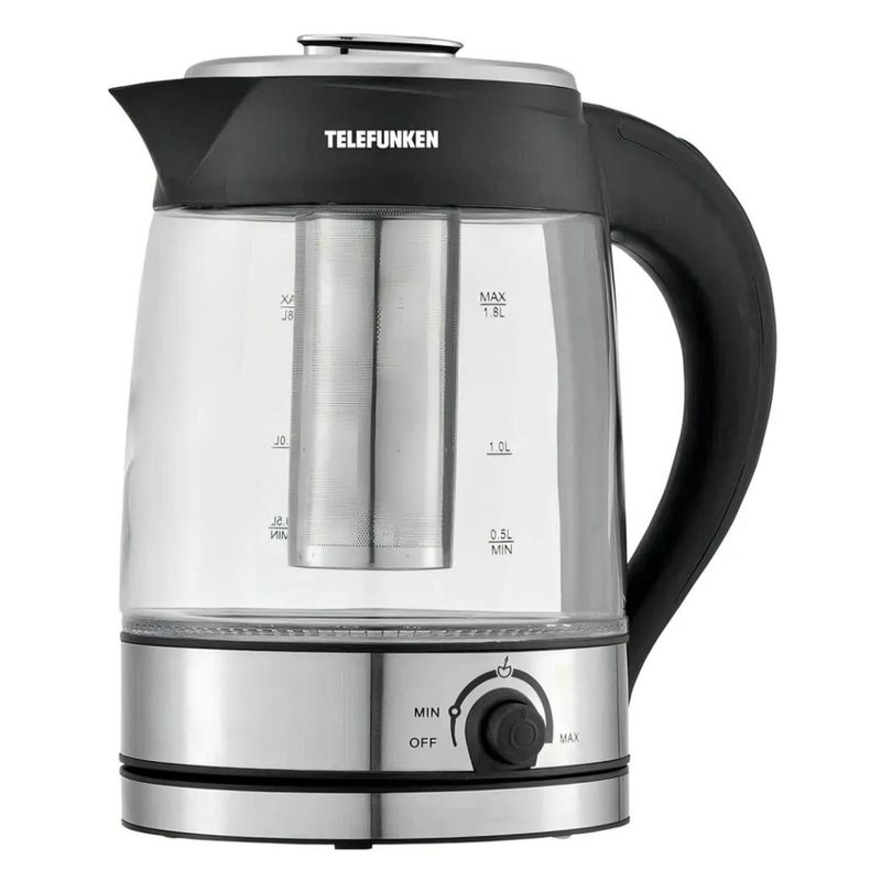 TELEFUNKEN - Hervidor Electrico 1800ml Vidrio 1200W TF PE800