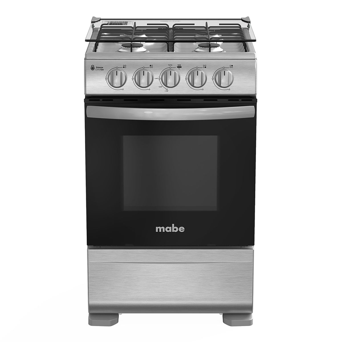 MABE - Cocina a Gas 51cm 4 platos válvula corta gas CMC5110AX1 Mabe