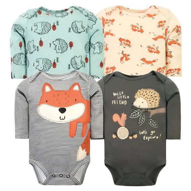TEDMIMAK - Pack de 4 Bodies Animalitos bebé