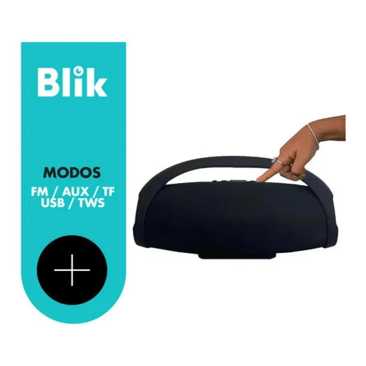 BLIK - Parlante Bluetooth 20W Portatil Negro Booster2