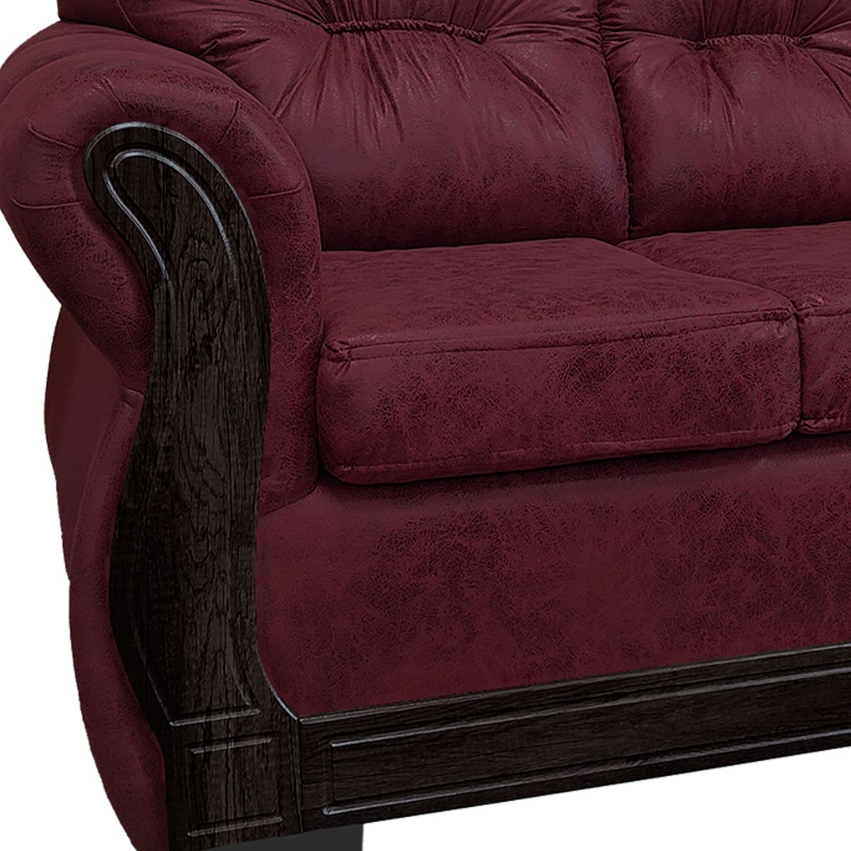 AMERICA DECORA - Sofá Con Respaldo Confortable 3 Cuerpos Taurus Envejecido