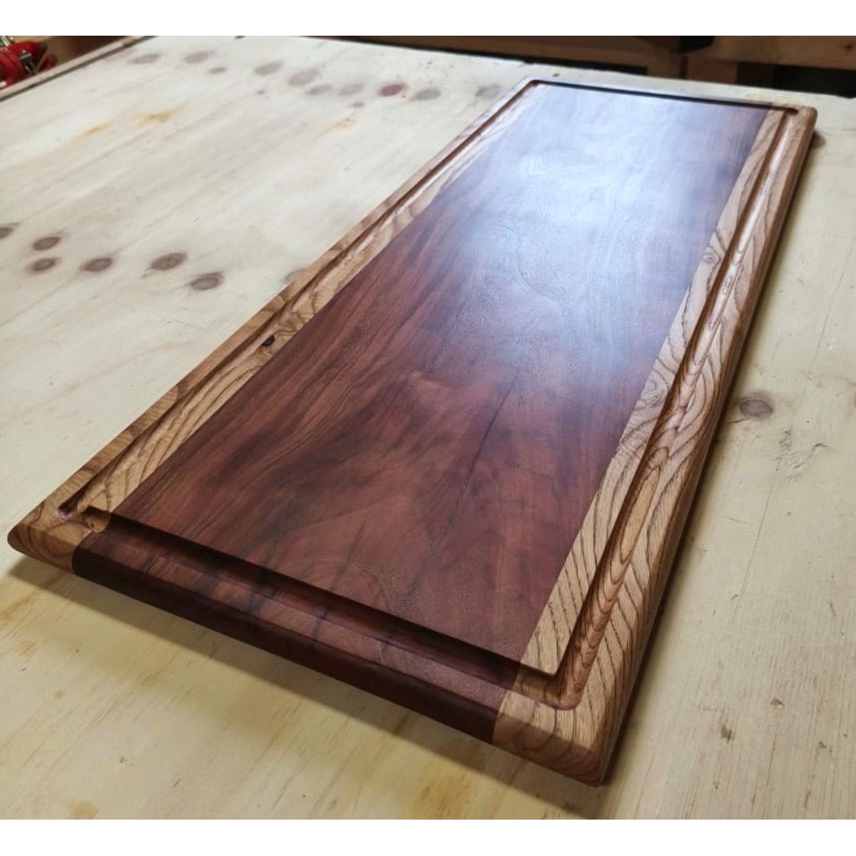 GENERICO - Tabla para picar XL de Roble con Castaño