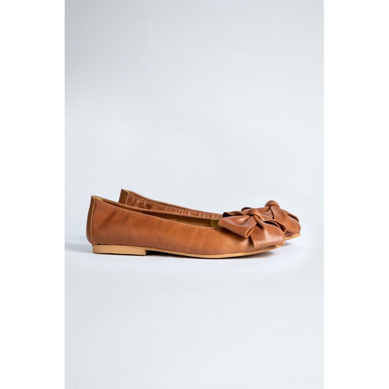 GANDARVA - Ballerina Mujer De Cuero Lilly Camel
