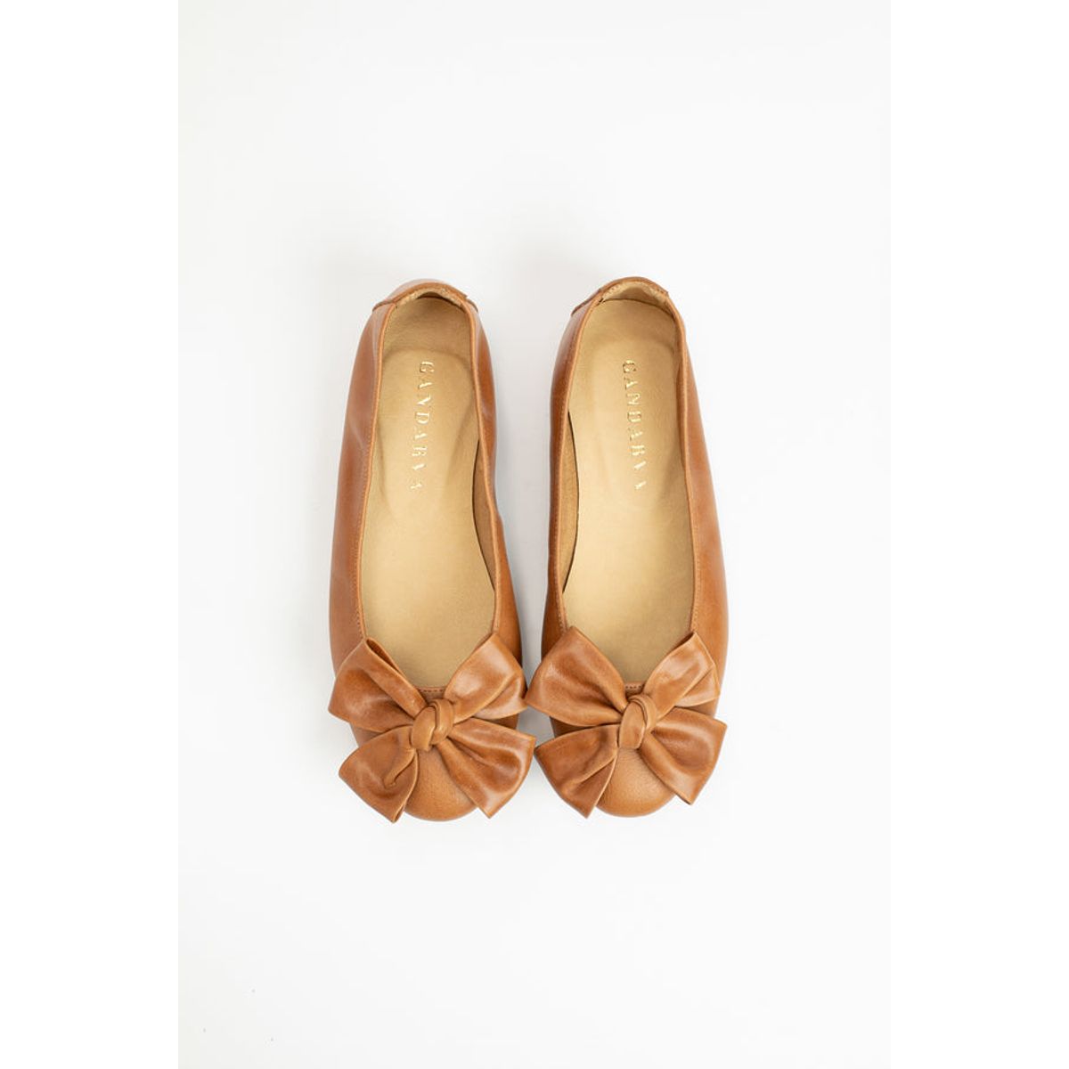 GANDARVA - Ballerina Mujer De Cuero Lilly Camel