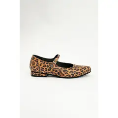 GANDARVA - Ballerina Mujer De Cuero Almudena Animal Print