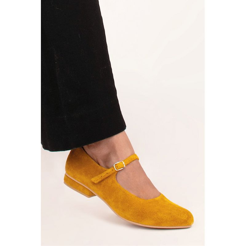 GANDARVA - Ballerina Almudena 2 cm Mostaza