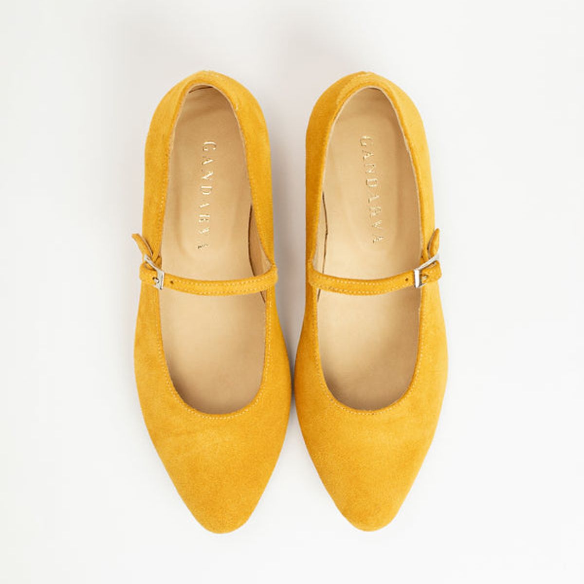 GANDARVA - Ballerina Almudena 2 cm Mostaza