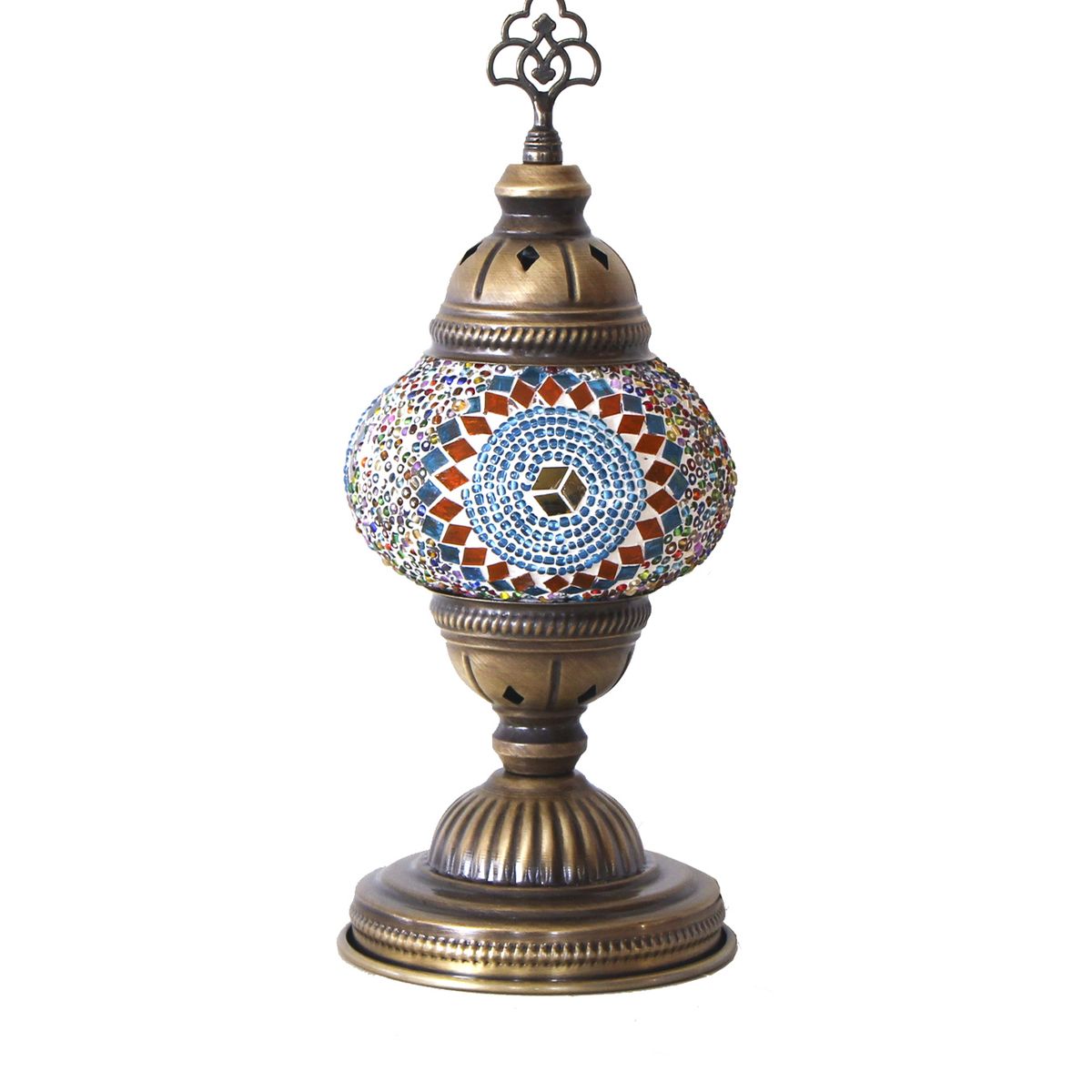 TURKUAZ - Lámpara turca de mesa S Dalga multicolor