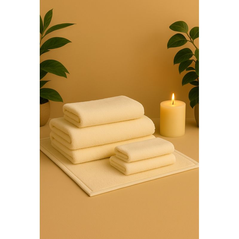 ANNGEBUT - Set Dúo Pure White  Toallas & Piso