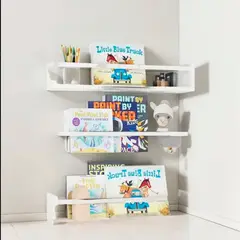 IDEEHOUSE - Set de 3 Repisas Flotantes para Libros y Revistas – Diseño Moderno y Versátil