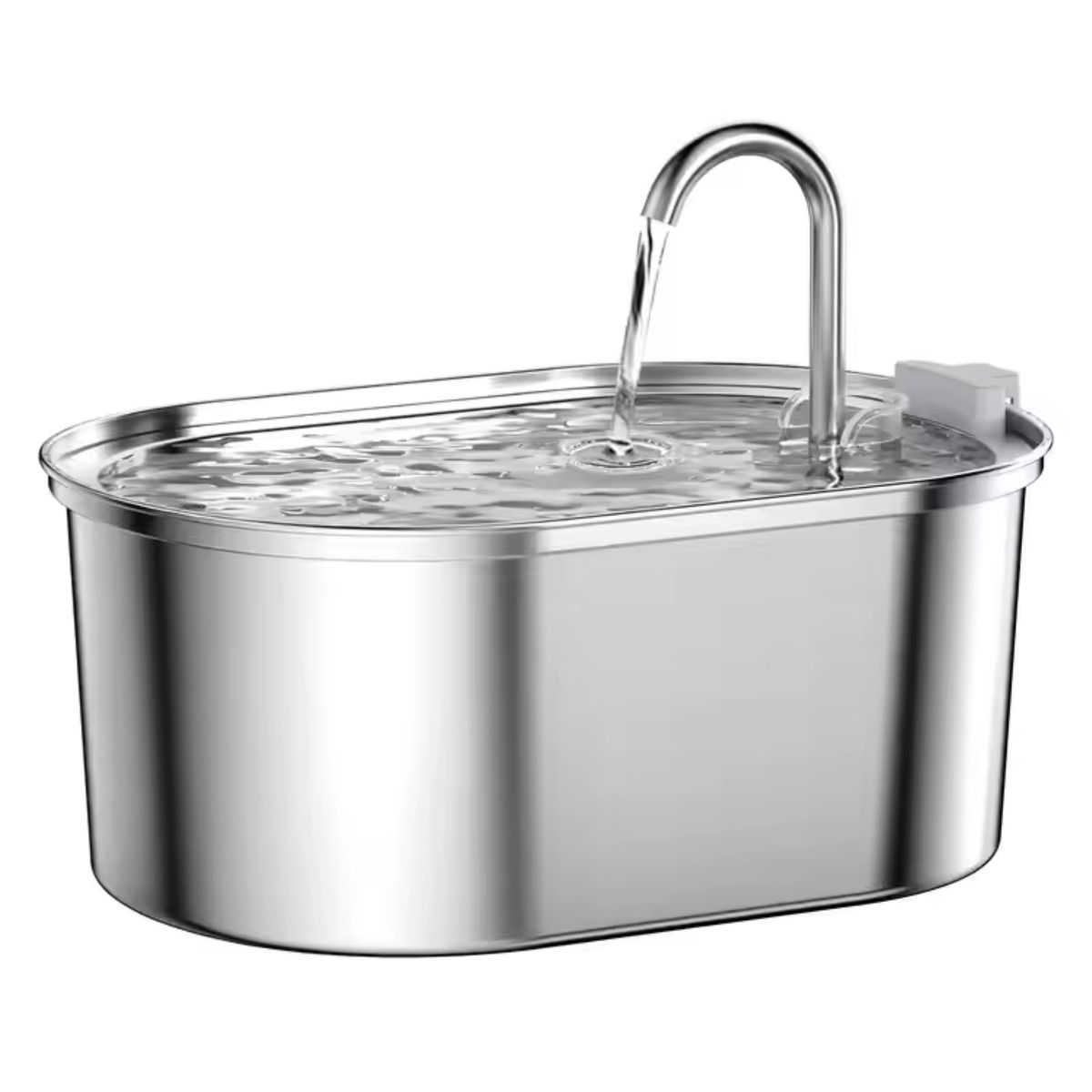 GENERICO - Bebedero Inox Gatos Llave Silencioso Ovalado 3.2 L