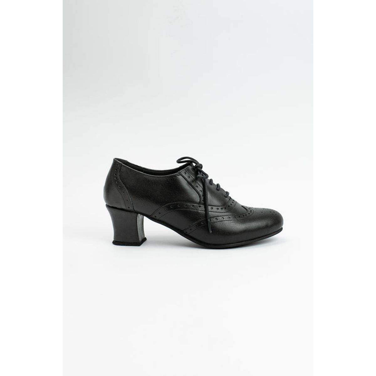 GANDARVA - Zapato Mujer De Cuero Oxford Negro 5 cm