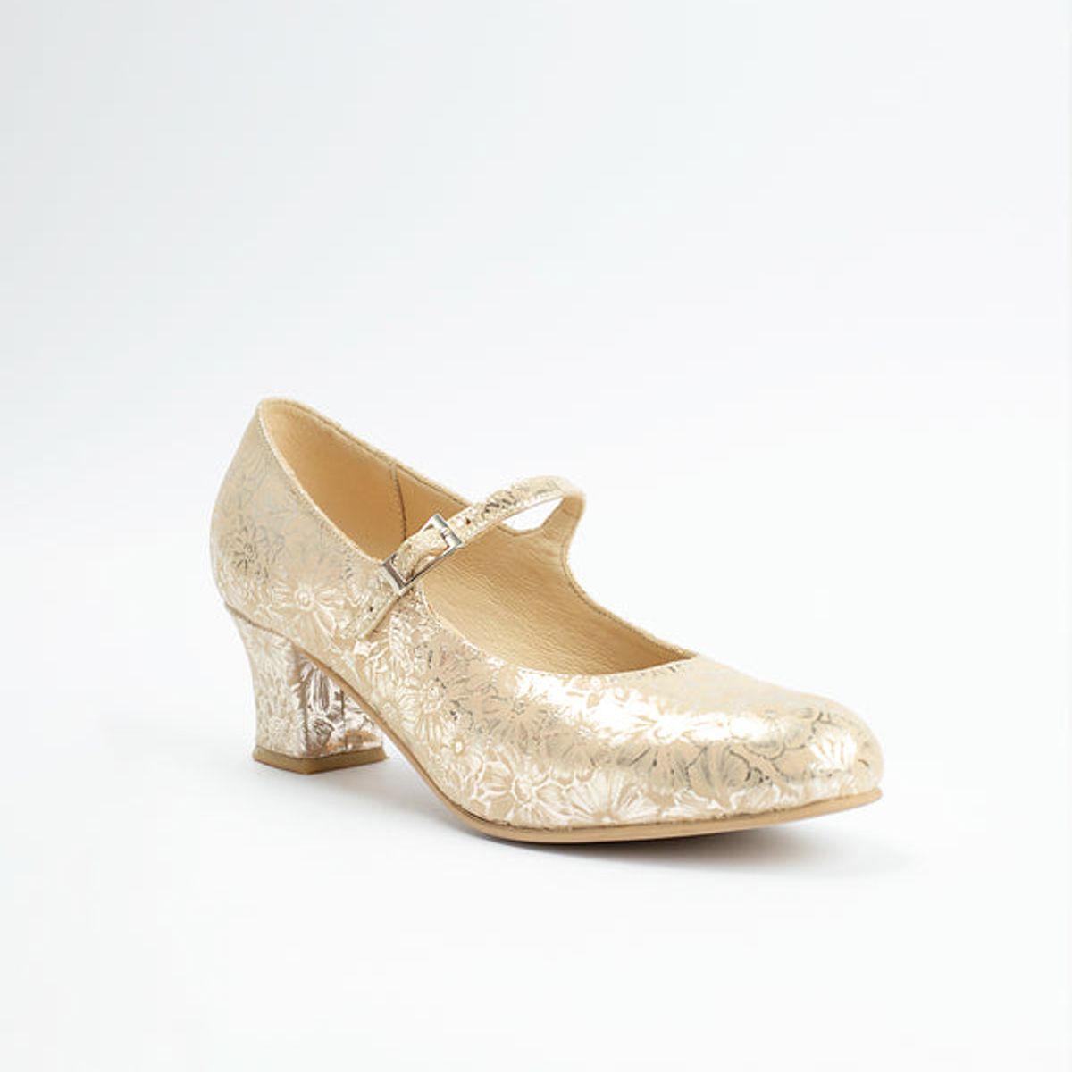 GANDARVA - Zapato Mujer De Cuero Almudena Dorado 5 cm