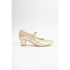 GANDARVA - Zapato Mujer De Cuero Almudena Dorado 5 cm