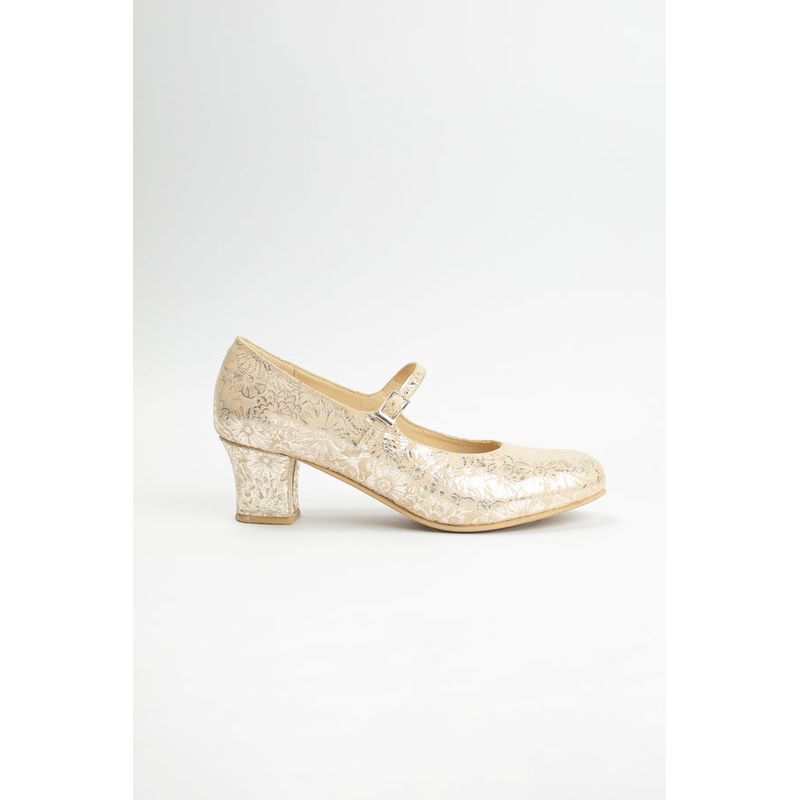 GANDARVA - Zapato Mujer De Cuero Almudena Dorado 5 cm