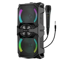 MASTER G - Parlante Bluetooth Karaoke 4000W Negro Luxor