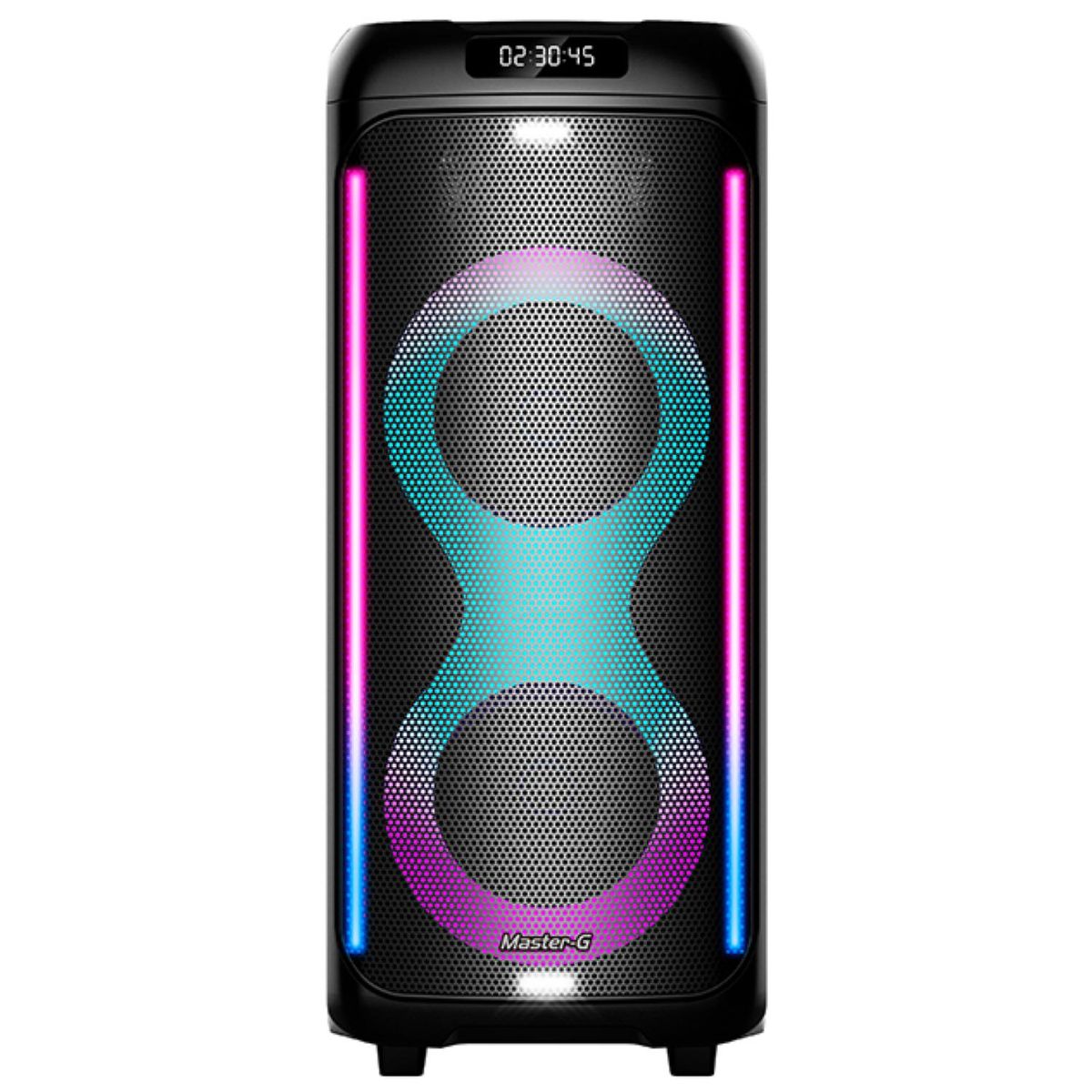 MASTER G - Parlante Bluetooth Karaoke 60W RGB Negro Atenea