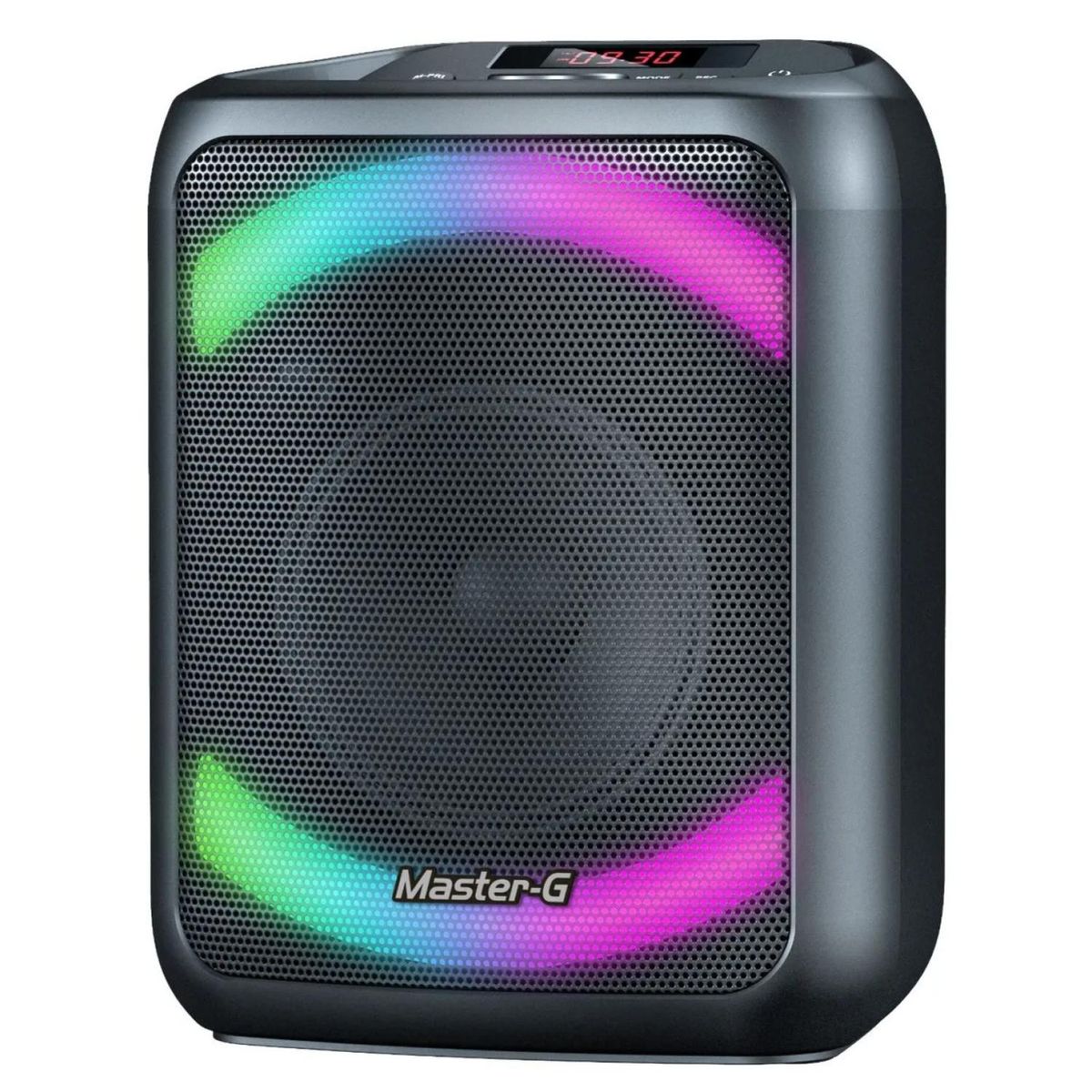 MASTER G - Parlante Bluetooth Portatil 15W Karaoke LED Cypher