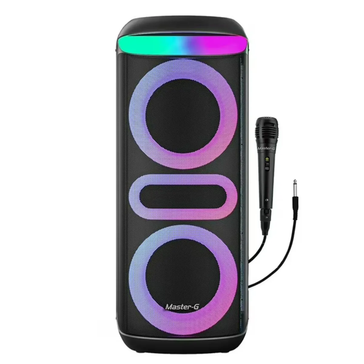 MASTER G - Parlante Bluetooth Portatil 60W Karaoke LED Zeus