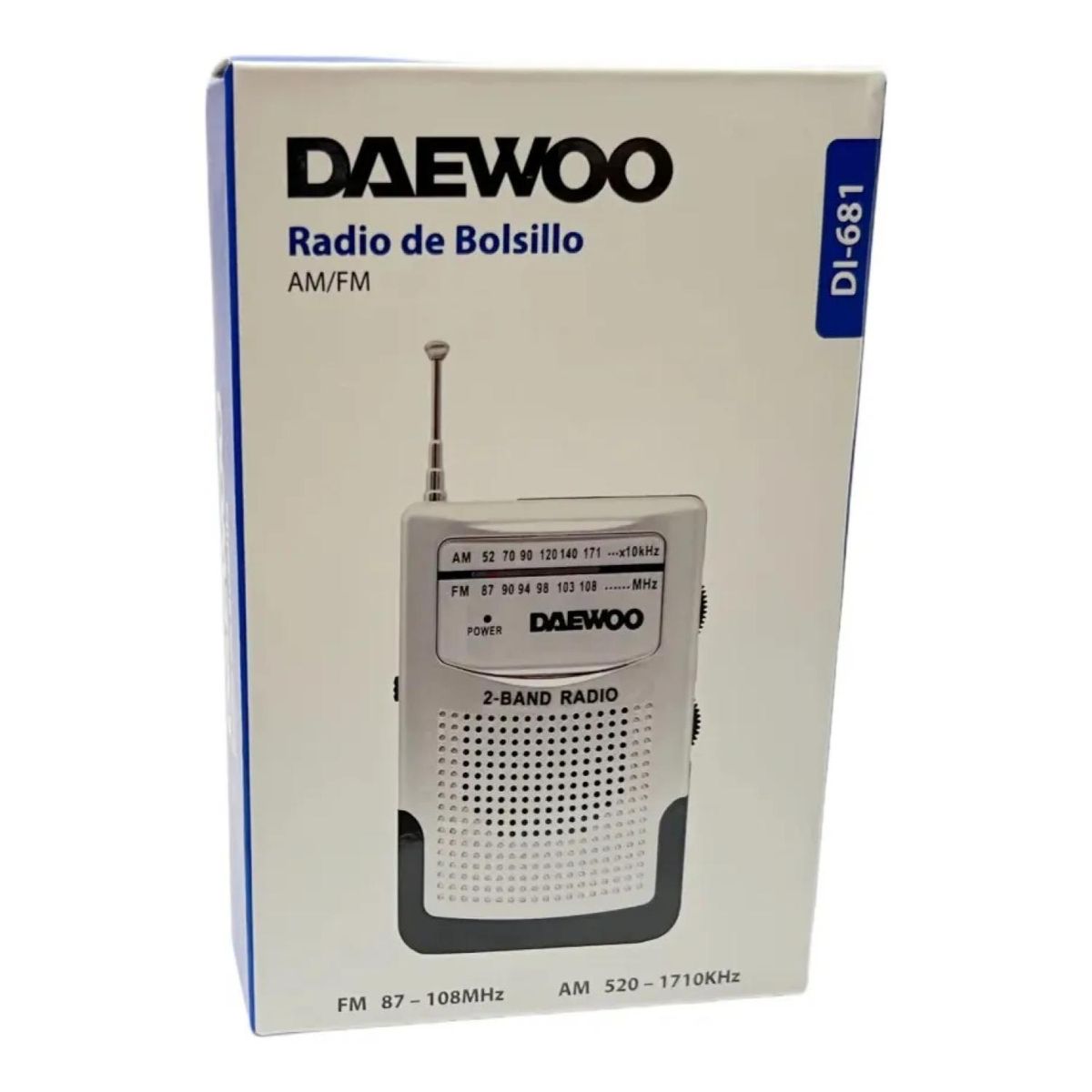DAEWOO - Radio De Bolsillo Am Fm Blanco Di681