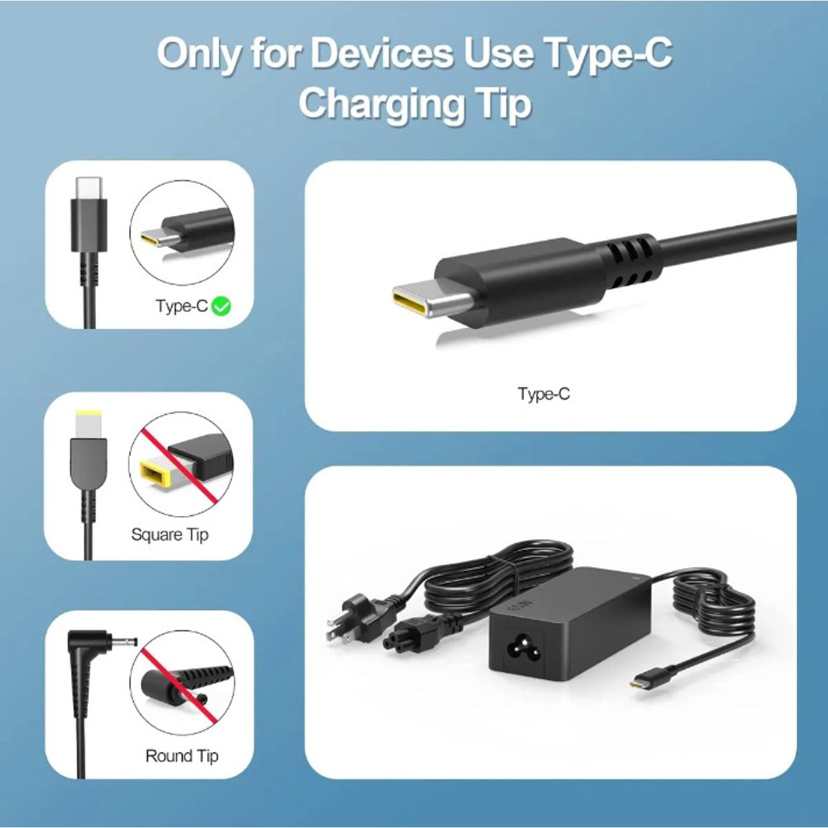 GENERICO - Cargador Para Lenovo Thinkpad Usb-c 65w T14 T14s L15