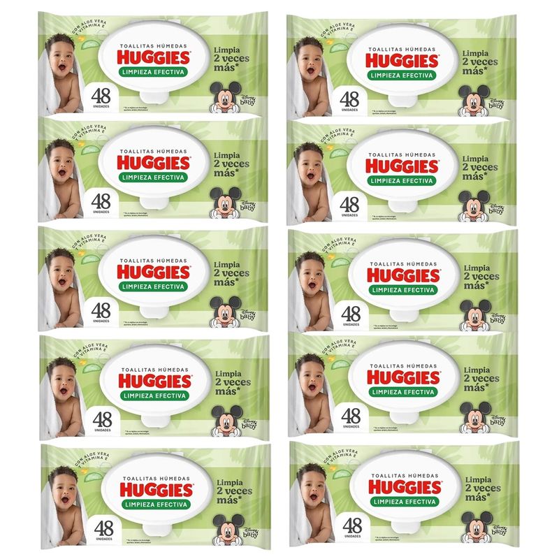 HUGGIES - Pack X10 Toallitas Húmedas Huggies Limpieza Efectiva