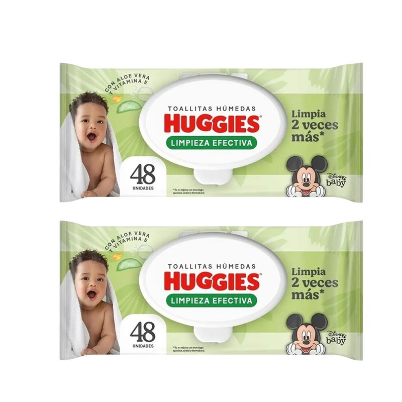 HUGGIES - Pack X2 Toallitas Húmedas Huggies Limpieza Efectiva