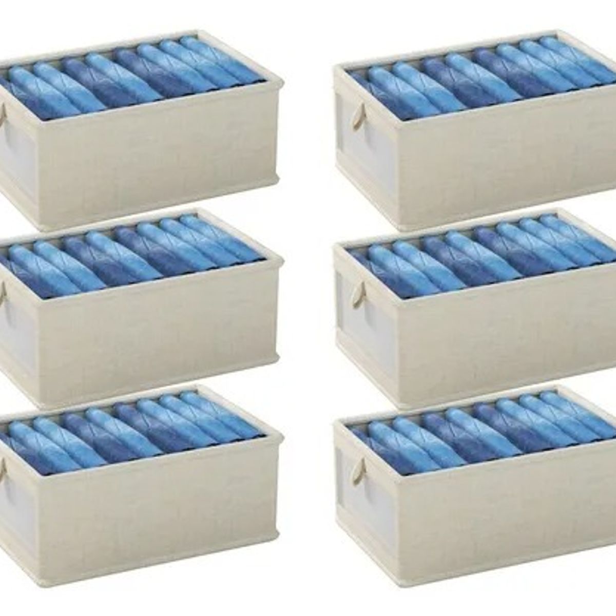 EVERSO - Pack 6 Organizador De Jeans Caja Organizador Closet Interior