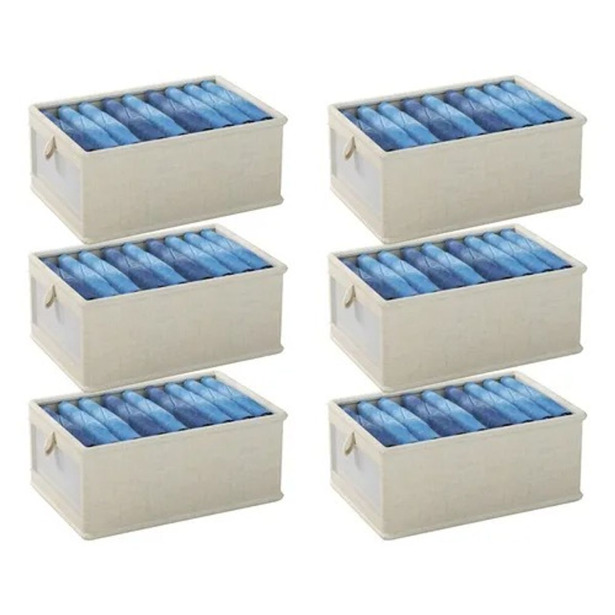 EVERSO - Pack 6 Organizador De Jeans Caja Organizador Closet Interior