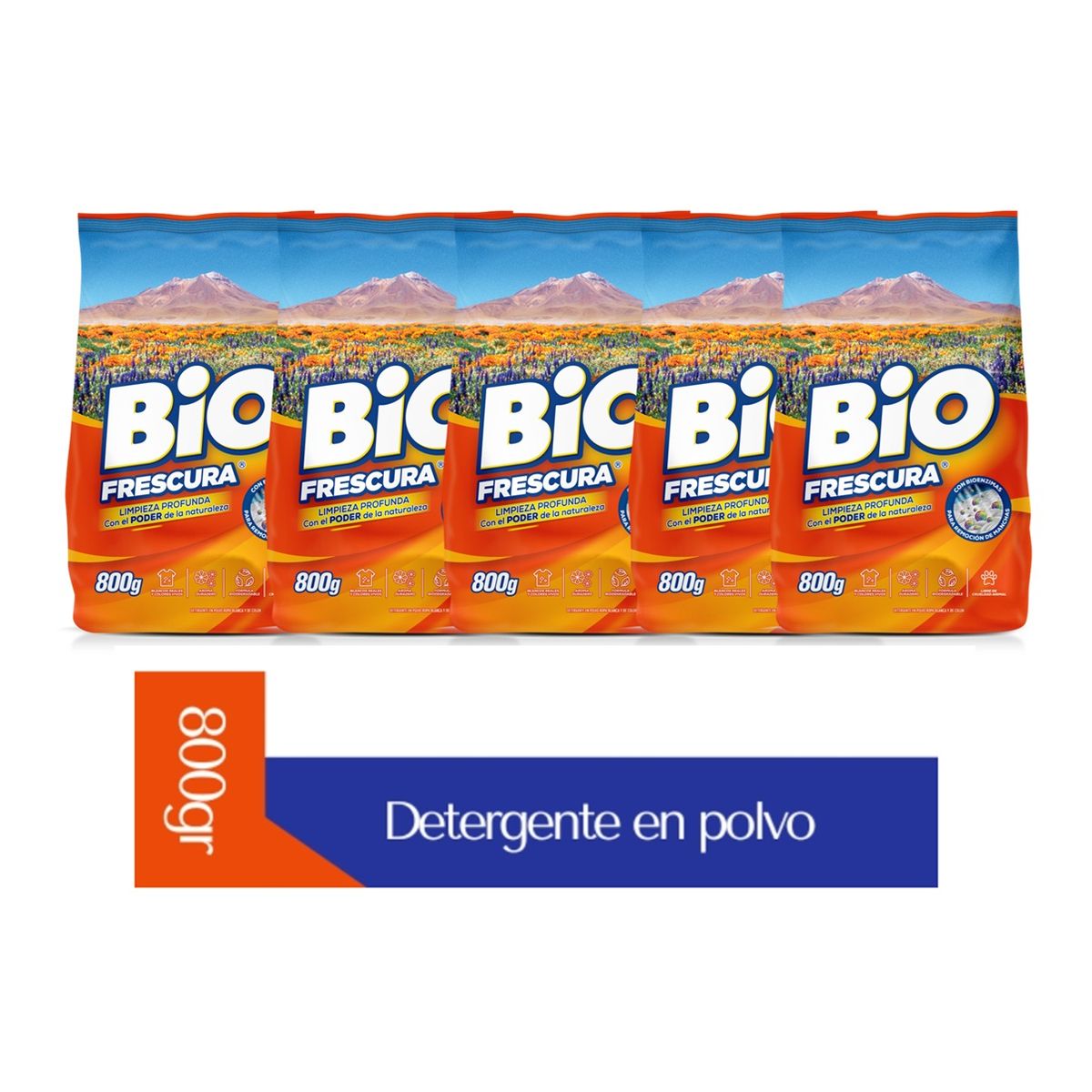 BIOFRESCURA - X5 Detergente Bio Frescura En Polvo Desierto Florido 800g