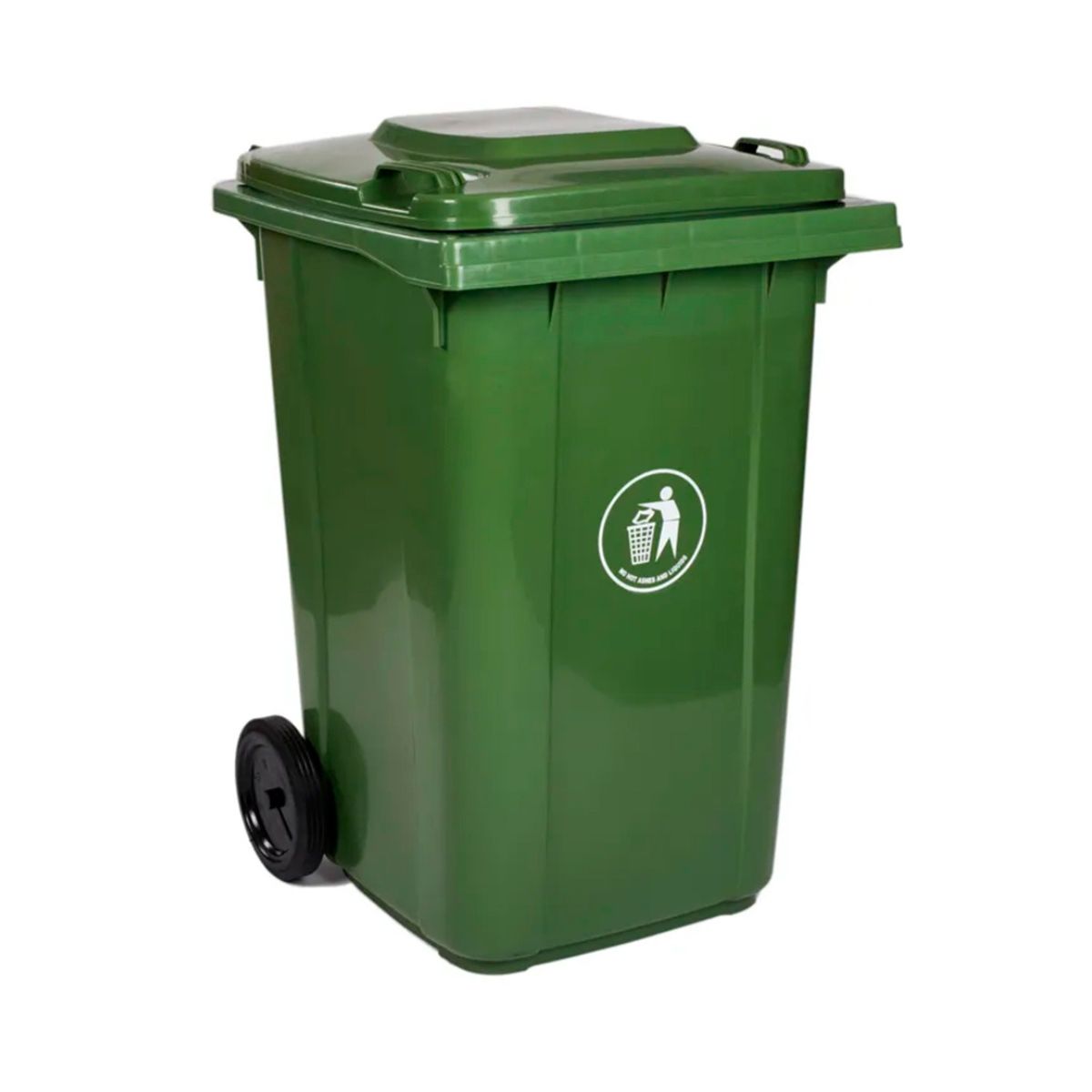 GENERICO - Basurero 360lt con tapa alta densidad verde